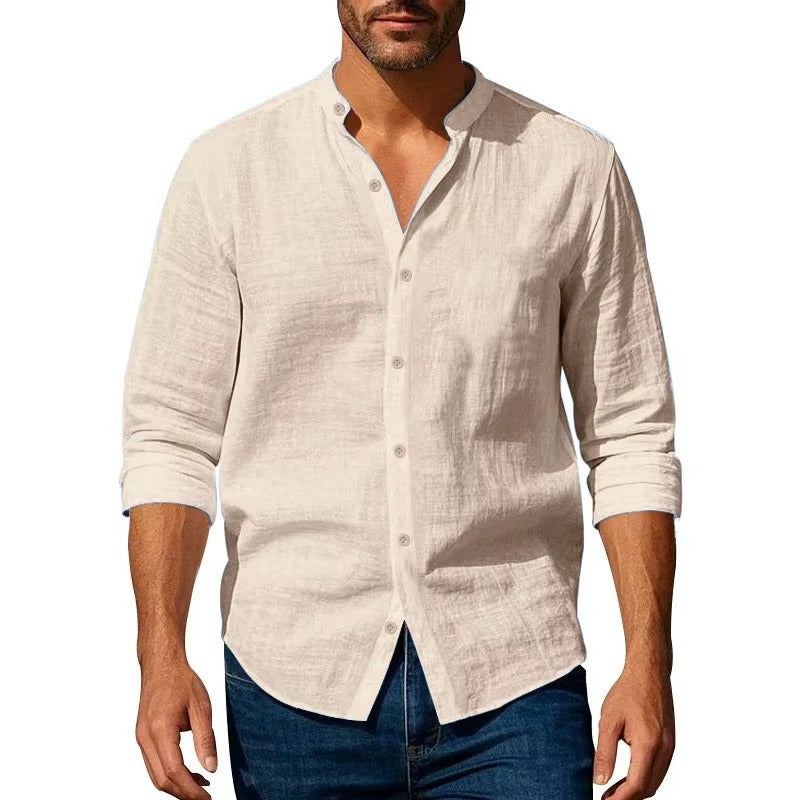 Camicia da uomo in cotone e lino Primavera - Estate 2026