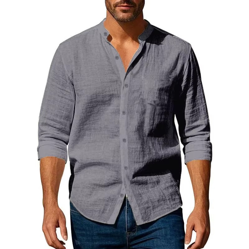 Camicia da uomo in cotone e lino Primavera - Estate 2026